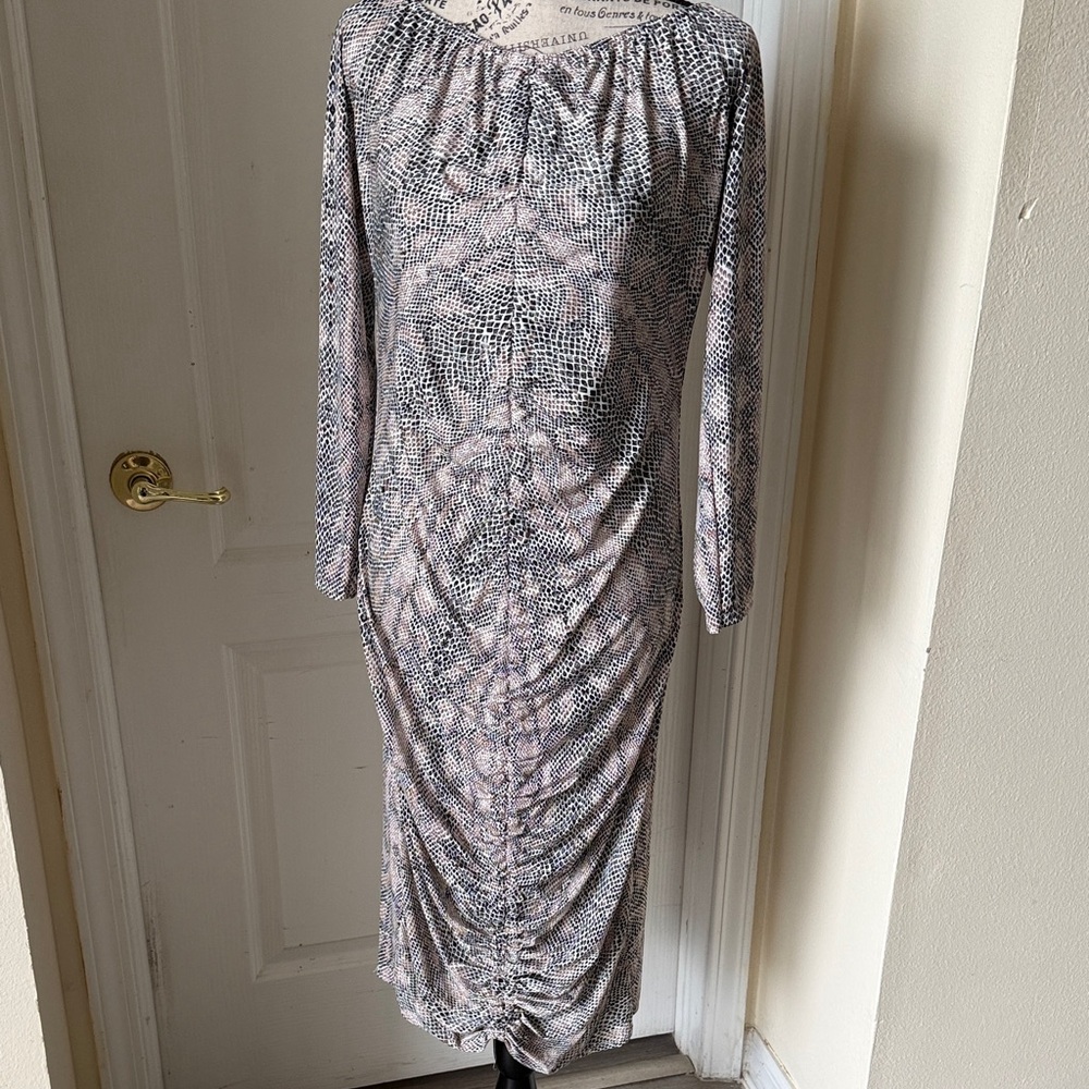 PrettyLittleThing Black and Gray Long Sleeve Dress size 12.